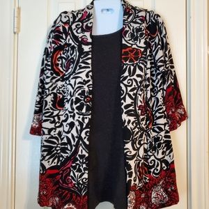 Chico's  flower graphic jacket